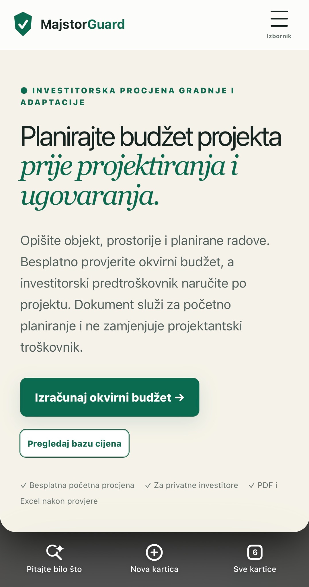 MajstorGuard / Smart-Troškovnik